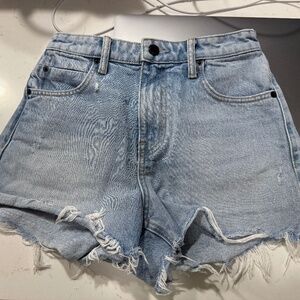 Light Wash High-Waisted Denim Shorts